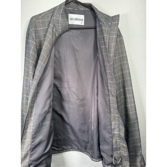 Han Kjobenhavn Men’s XL “Combat Jacket” Plaid Design Gray Zip Up - Picture 11 of 16